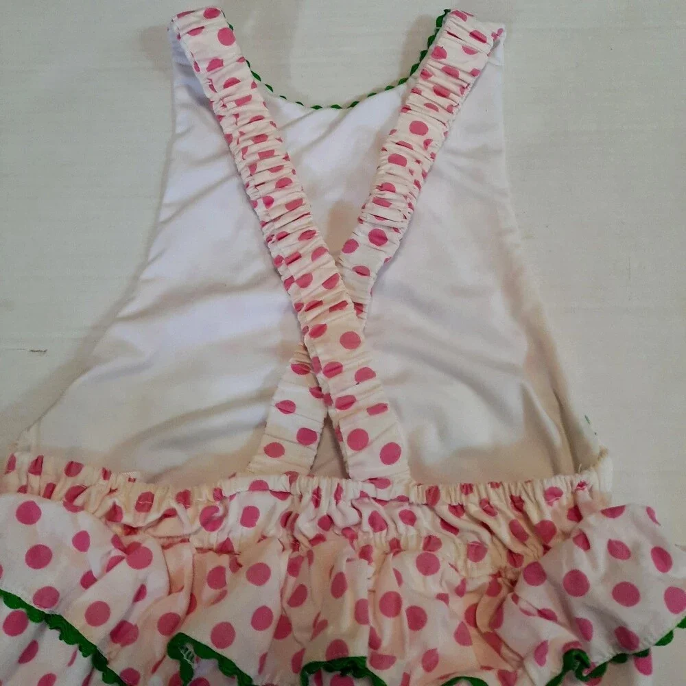 Babeeni Girls Smocked Cherry Sunsuit 4/5